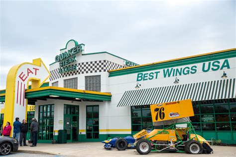 Quaker steak - Quaker Steak & Lube in Sharon, PA, is a sought-after American restaurant, boasting an average rating of 3.8 stars. Here’s what diners have to say about Quaker Steak & Lube. Today, Quaker Steak & Lube is open from 11:00 AM to 11:00 PM. Worried you’ll miss out? Reserve your table by calling ahead on (724) 981-9464.
